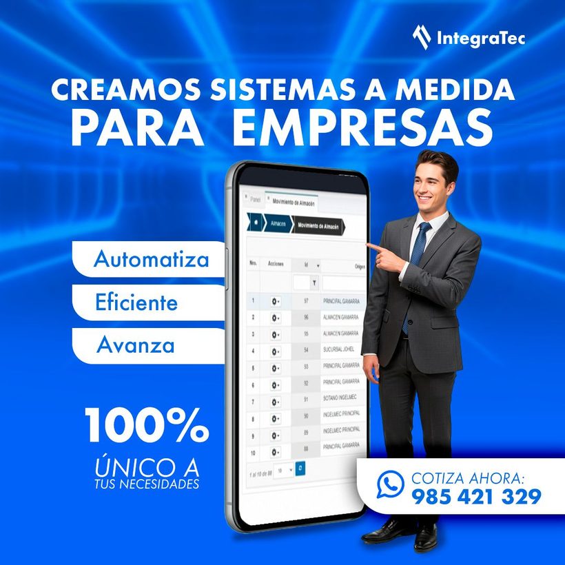 Creamos sistemas a medida para empresas